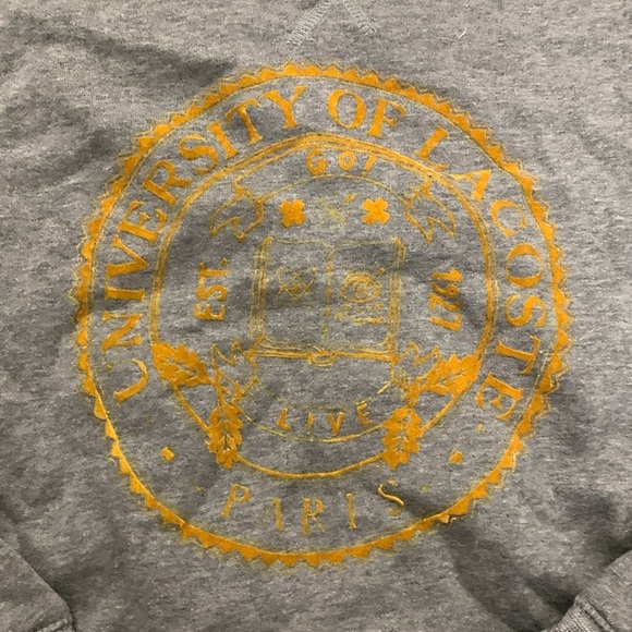 Lacoste live gray university of Lacoste Paris crewneck cropped sweatshirt - Picture 2 of 5